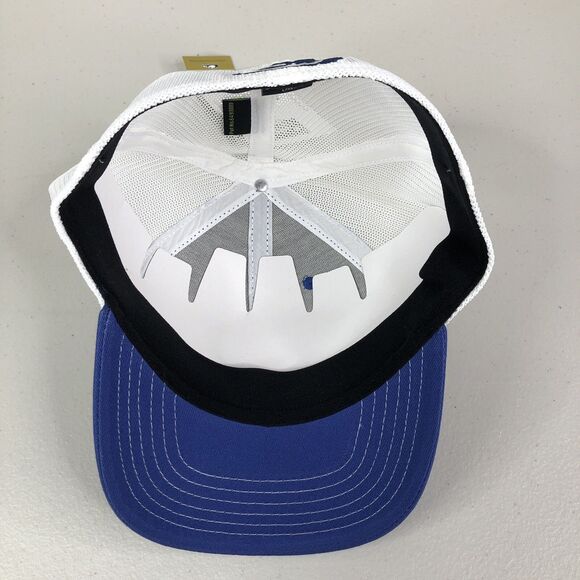 Drake DPF Fishing Hat Blue Mens L/XL Stretch Fit Ball Cap USA Flag Logo New NWT - Picture 7 of 8